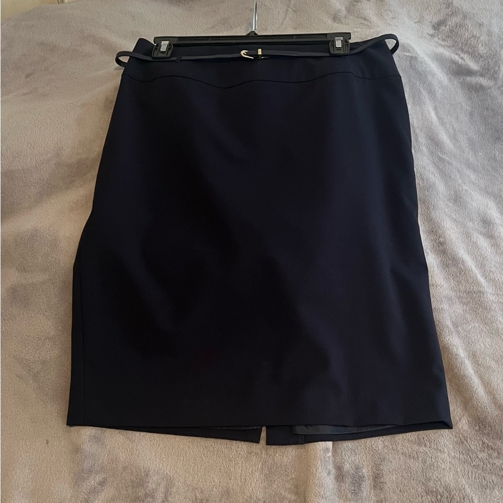 Liz Claiborne Navy Blue A-Line Skirt - Picture 3 of 8